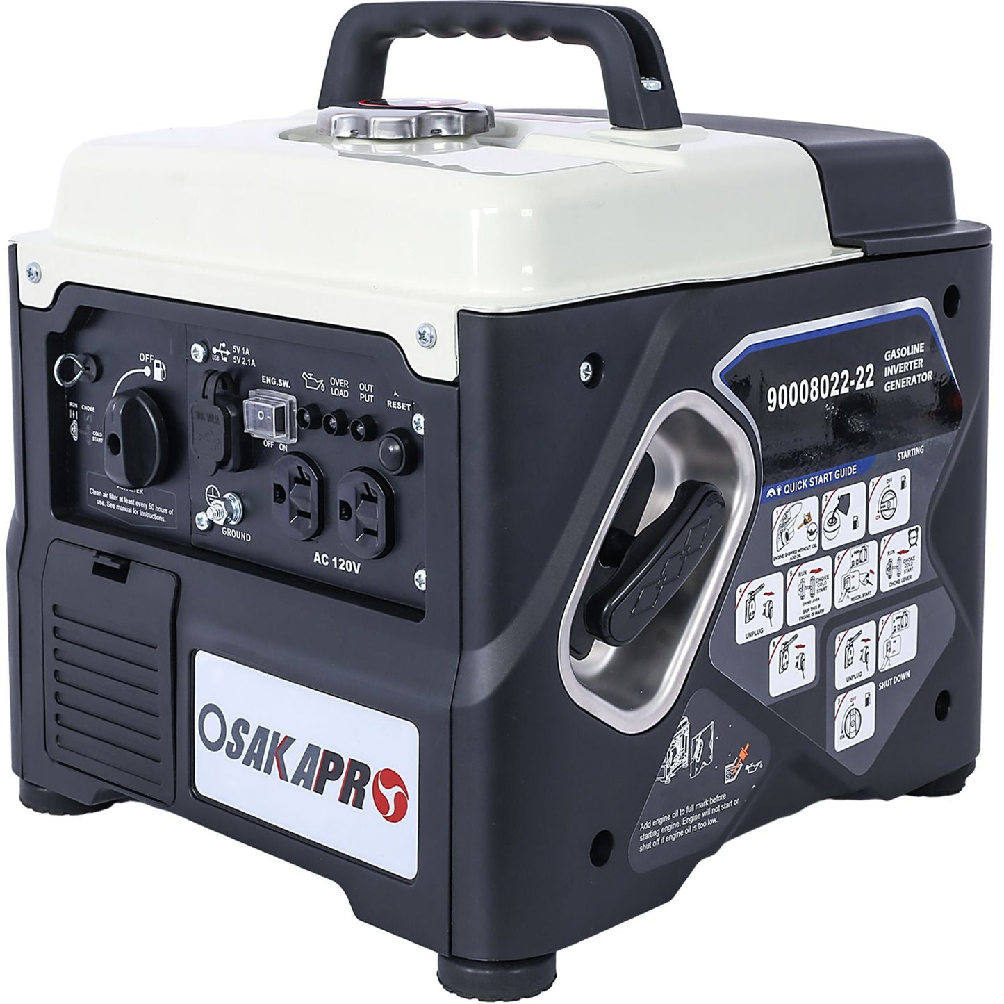 Portable Inverter Generator,1200W ultra-quiet gas engine, EPA Compliant, Eco-Mode Feature, Ultra Lightweight for Backup Home Use & Camping New Era Fashion LLc