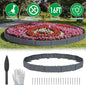 Flexible Cobblestone Landscape Edging, Weather Resistant PVC Garden Border Edging with Spikes & Shovel, Interlocking No Dig Lawn Edging for Yard Flower Bed Pathway New Era Fashion LLc