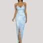 Floral Sequined Dress, Sexy Spaghetti Strap Sleeveless Party Dress, Women's Clothing New Era Fashion LLc