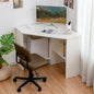 Corner Computer Desk Triangle Writing Workstation with Storage Shelf New Era Fashion LLc