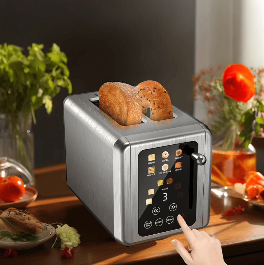Retro Stainless Steel Toaster with 6 Browning Levels & 3 Functions - Perfect for Defrosting, Reheating, & Cancelling New Era Fashion LLc