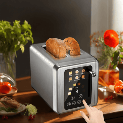 Retro Stainless Steel Toaster with 6 Browning Levels & 3 Functions - Perfect for Defrosting, Reheating, & Cancelling New Era Fashion LLc