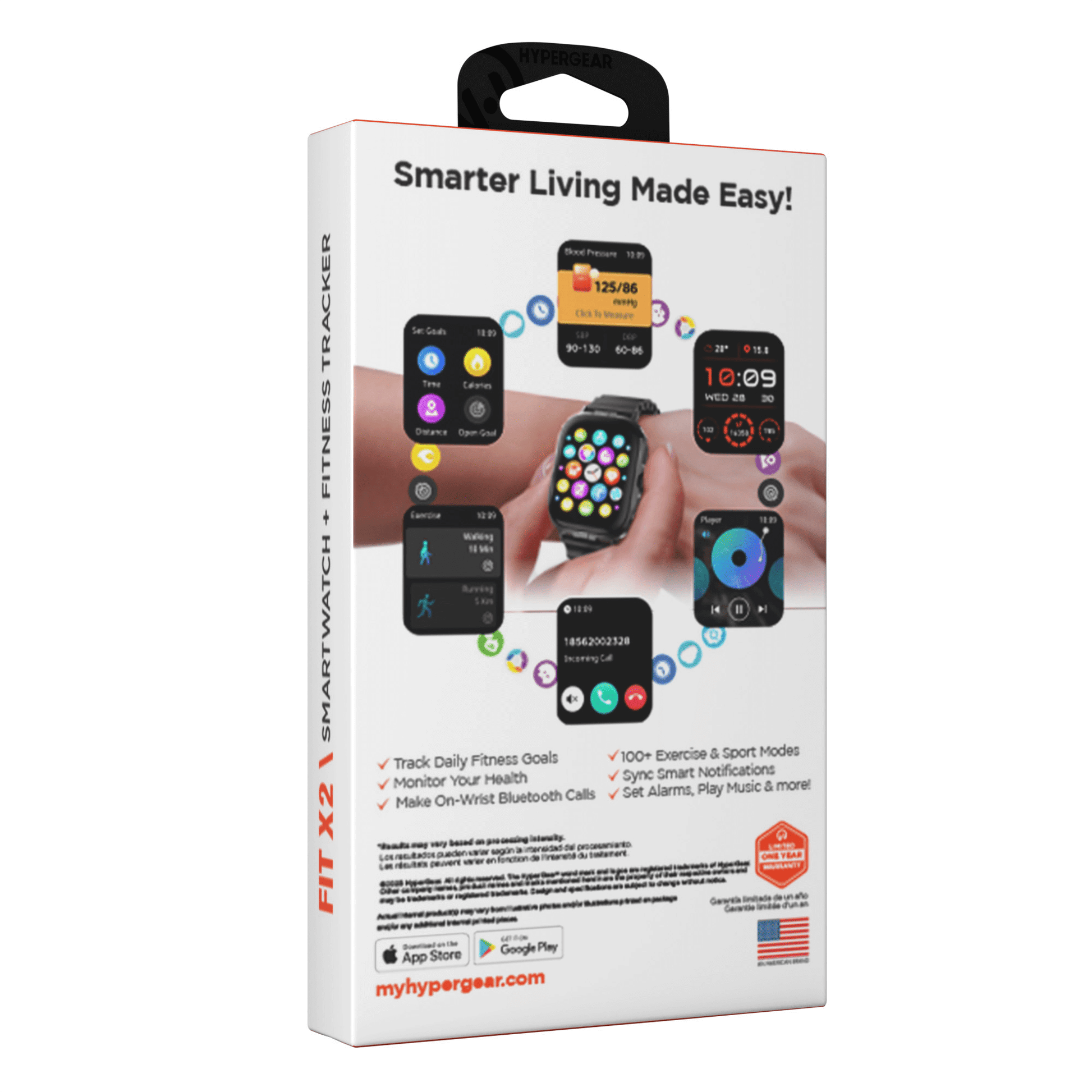 HyperGear FIT X2 Smartwatch and Fitness Tracker New Era Fashion LLc