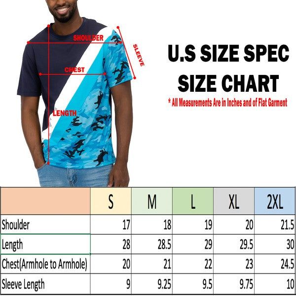 SHORT SLEEVE CAMO COLOR BLOCK TSHIRT New Era Fashion LLc