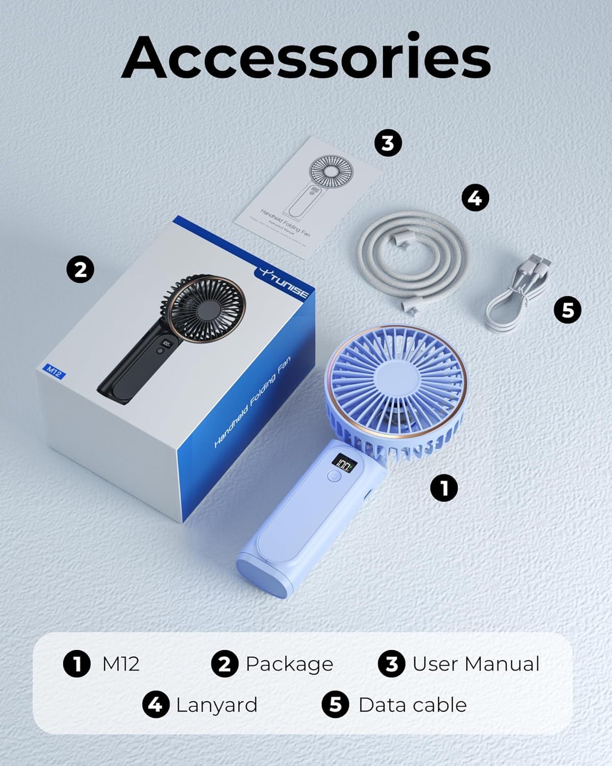 Portable Handheld Fan, Portable Fan Rechargeable, 4000mAh, 180° Adjustable, 6 Speed Wind, Display Electricity in Real Time, USB Rechargeable Foldable F an, Quiet Personal Fan as Power Bank New Era Fashion LLc