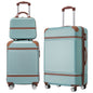 Hardshell Luggage Sets 3 Pieces 20"+24" Luggages and Cosmetic Case Spinner Suitcase with TSA Lock Lightweight,Green New Era Fashion LLc