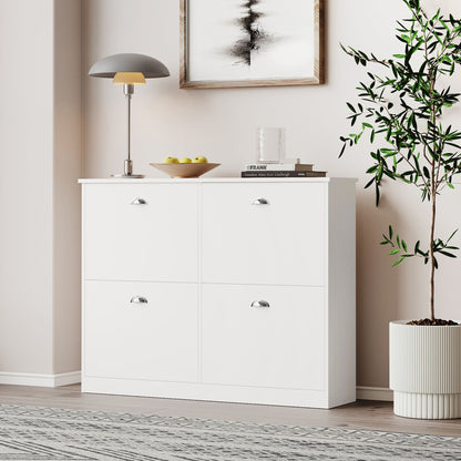 Shoe Cabinet,Hidden Slim Narrow Shoe Rack Cabinet with 4 Drawers for Entryway, Foyer,Hallway,Bedroom New Era Fashion LLc