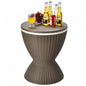 3 in 1 8 Gallon Patio Rattan Cooler Bar Table with Adjust Ice Bucket New Era Fashion LLc