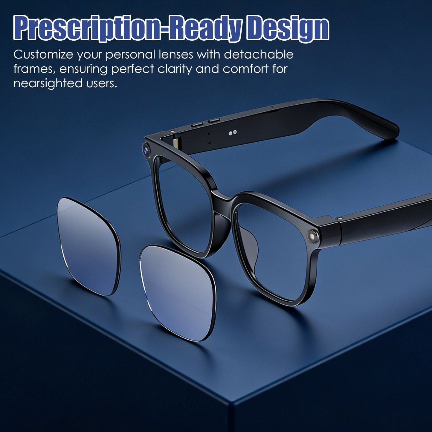 AI Smart Glasses with Camera and Audio 8MP HD1080P Real Time Translation 139 Languages Voice Assistant AI Photo Recognition Music Playback & Hands-Free Calling for Travel Meeting Vlog New Era Fashion LLc