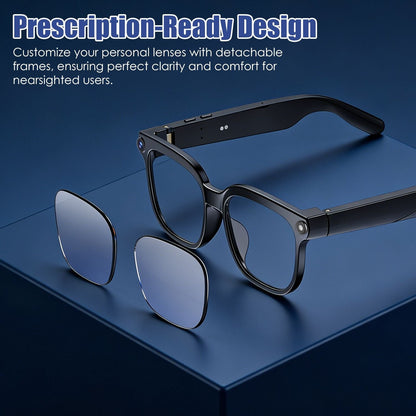 AI Smart Glasses with Camera and Audio 8MP HD1080P Real Time Translation 139 Languages Voice Assistant AI Photo Recognition Music Playback & Hands-Free Calling for Travel Meeting Vlog New Era Fashion LLc