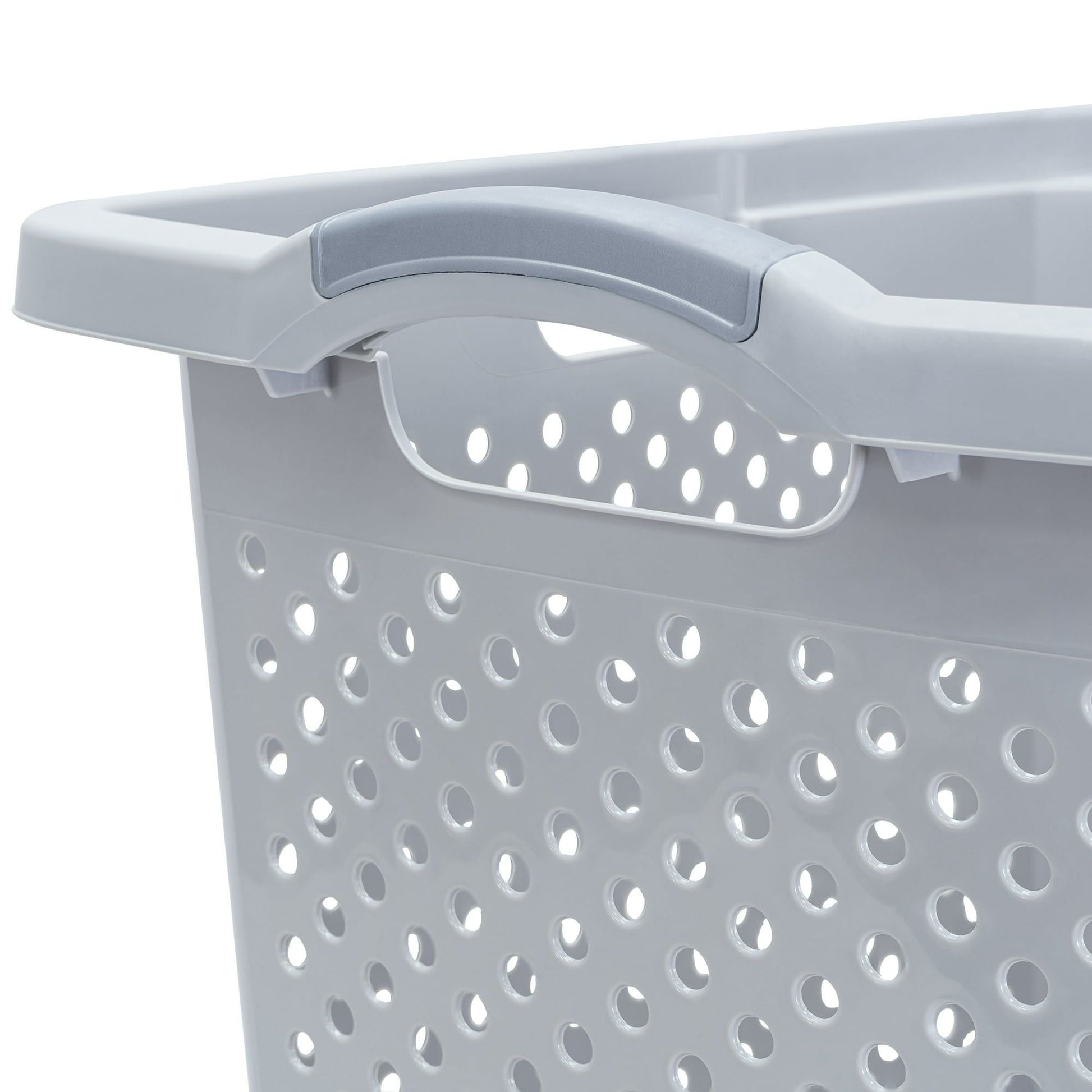 2.5 Bushel Extra Large Plastic Laundry Hamper, Soft Silver, Adult / Tween New Era Fashion LLc