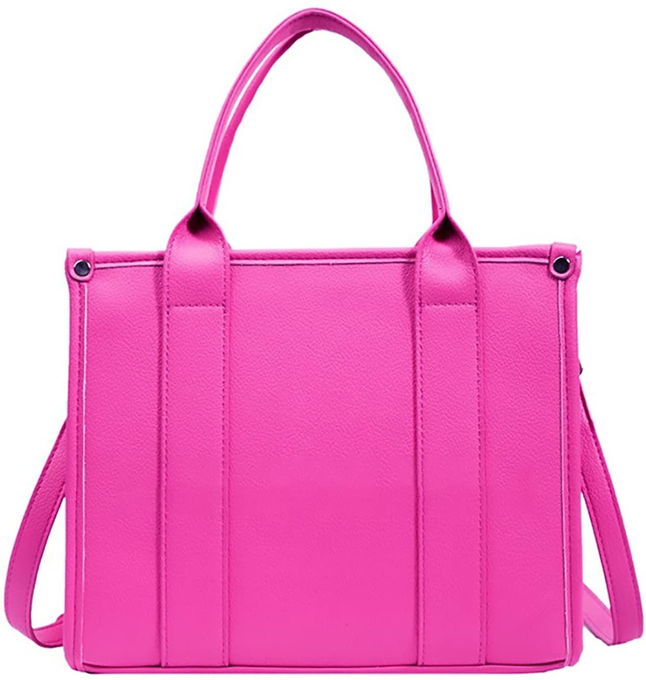 Roecytu PU Tote Bag for Women Simple Large-capacity Tote Bag Crossbody Tote Bag Messenger bag Handbag Zipper Fashion Tote Bag New Era Fashion LLc
