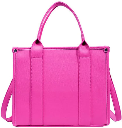 Roecytu PU Tote Bag for Women Simple Large-capacity Tote Bag Crossbody Tote Bag Messenger bag Handbag Zipper Fashion Tote Bag New Era Fashion LLc