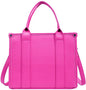 Roecytu PU Tote Bag for Women Simple Large-capacity Tote Bag Crossbody Tote Bag Messenger bag Handbag Zipper Fashion Tote Bag New Era Fashion LLc