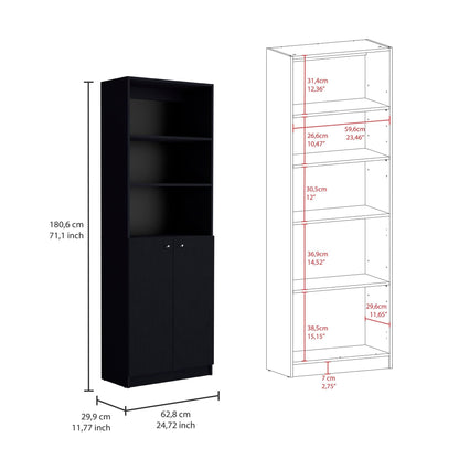 Isabella Black 3 Piece Living Room Set with 3 Bookcases New Era Fashion LLc