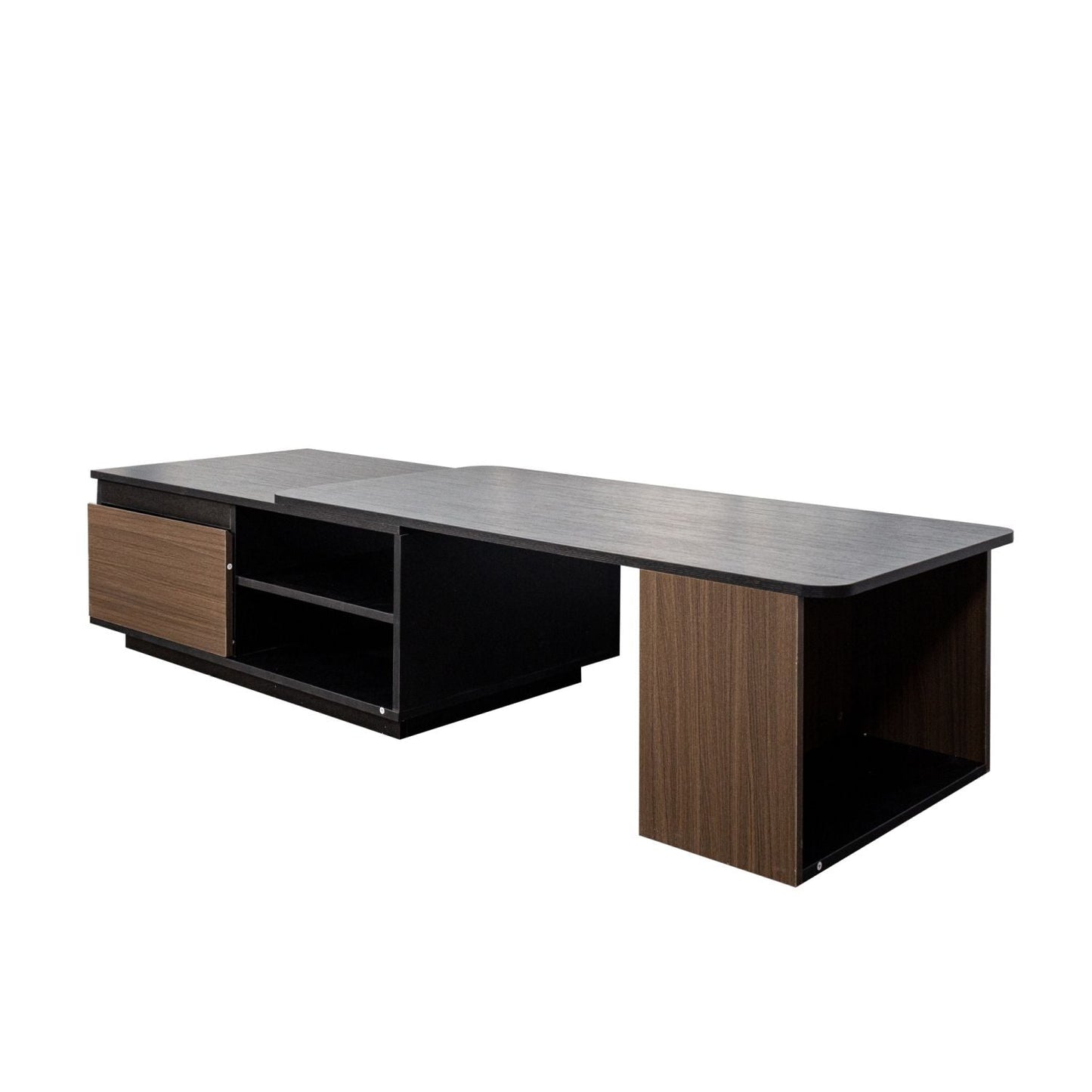 Versatile Extendable Wood Coffee Table with Adjustable Length & Dual Storage Drawers for Modern Living Rooms New Era Fashion LLc