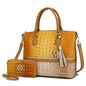 MKF Collection Autumn Crocodile Skin Tote Handbag with Wallet by Mia k New Era Fashion LLc