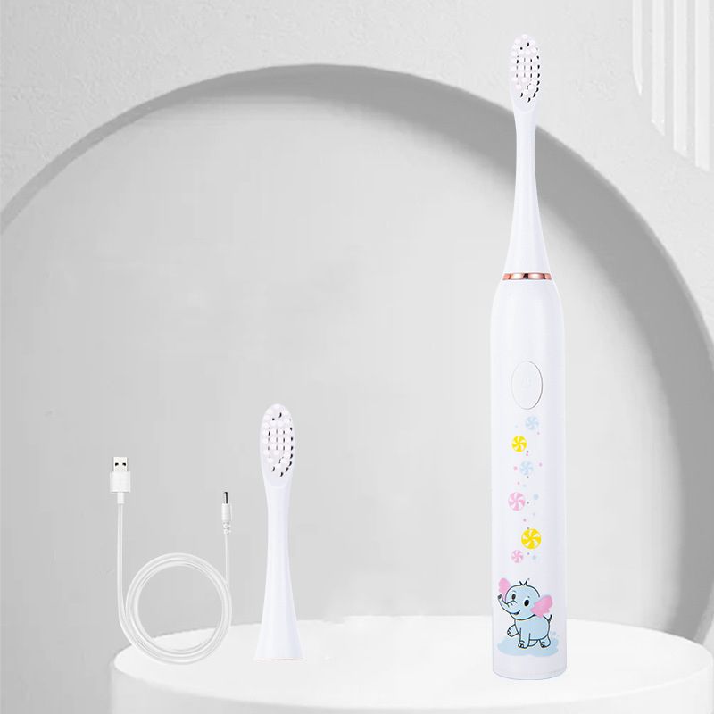 Sonic Children's Electric Toothbrush Kids 3 To 15 Years Old Oral Care Cartoon Animal Pattern Elephant USB Charging Tooth Brush New Era Fashion LLc
