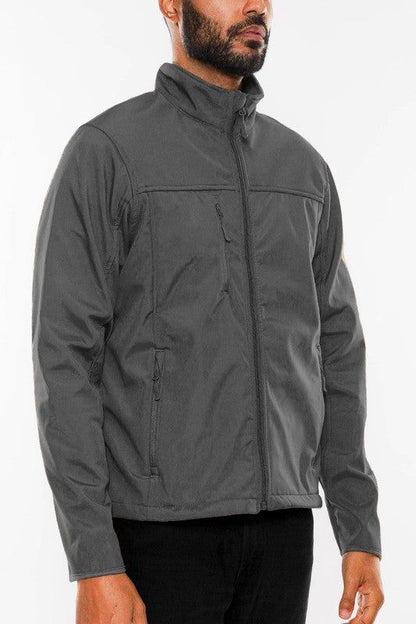 Mens Solid Soft Shell Storm Tech Jacket Coat New Era Fashion LLc