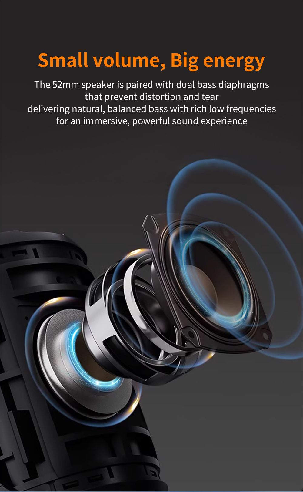 Cyboris S1 High Quality Portable Mini Waterproof Bluetooth Speaker, Wireless V5.4 Outdoor TWS Stereo Sporting Speakers 15W Loud Stereo Soundbox New Era Fashion LLc