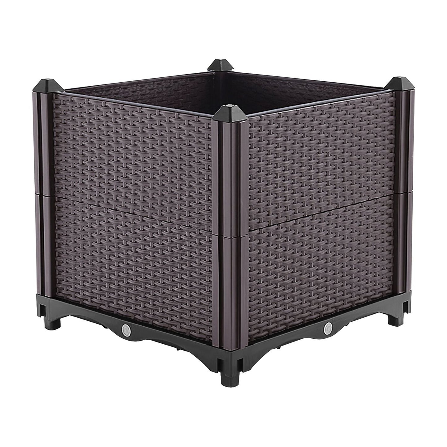 Raised Garden Bed with Self-watering System Rectangle Garden Planter for Garden Patio Balcony Elevated Planter Box for Flowers Vegetables Herbs New Era Fashion LLc