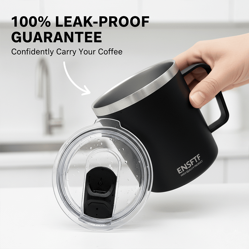 Insulated Stainless Steel Coffee Mug with Leak-Proof Lid – Reusable Office/Trave New Era Fashion LLc