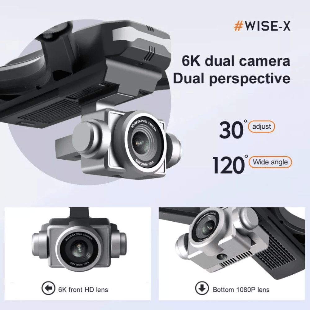 2026 Professional Drone 6K HD Dual Camera Wifi FPV Portable RC Quadcopter 2 BATTERY,Drones suitable for adults/beginners.Logistics is randomly sent by UPS/UNI/USPS/.GOFO New Era Fashion LLc