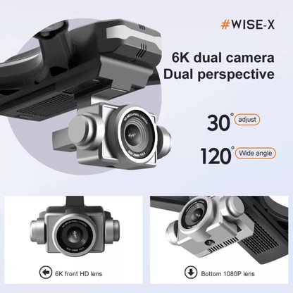 2026 Professional Drone 6K HD Dual Camera Wifi FPV Portable RC Quadcopter 2 BATTERY,Drones suitable for adults/beginners.Logistics is randomly sent by UPS/UNI/USPS/.GOFO New Era Fashion LLc