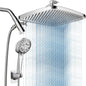 11.8 Inch Rain Shower Head with 6 Modes Handheld Water Spray High Pressure Showerhead Combo with 11 Inch Adjustable Extension Arm New Era Fashion LLc