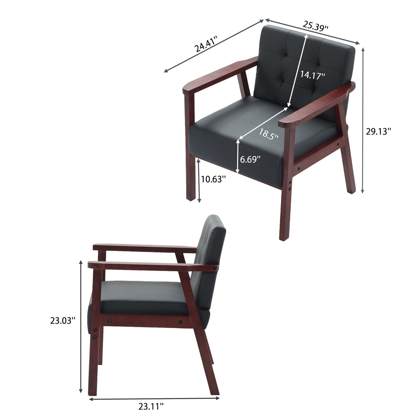 Wood Frame Accent Armchair New Era Fashion LLc