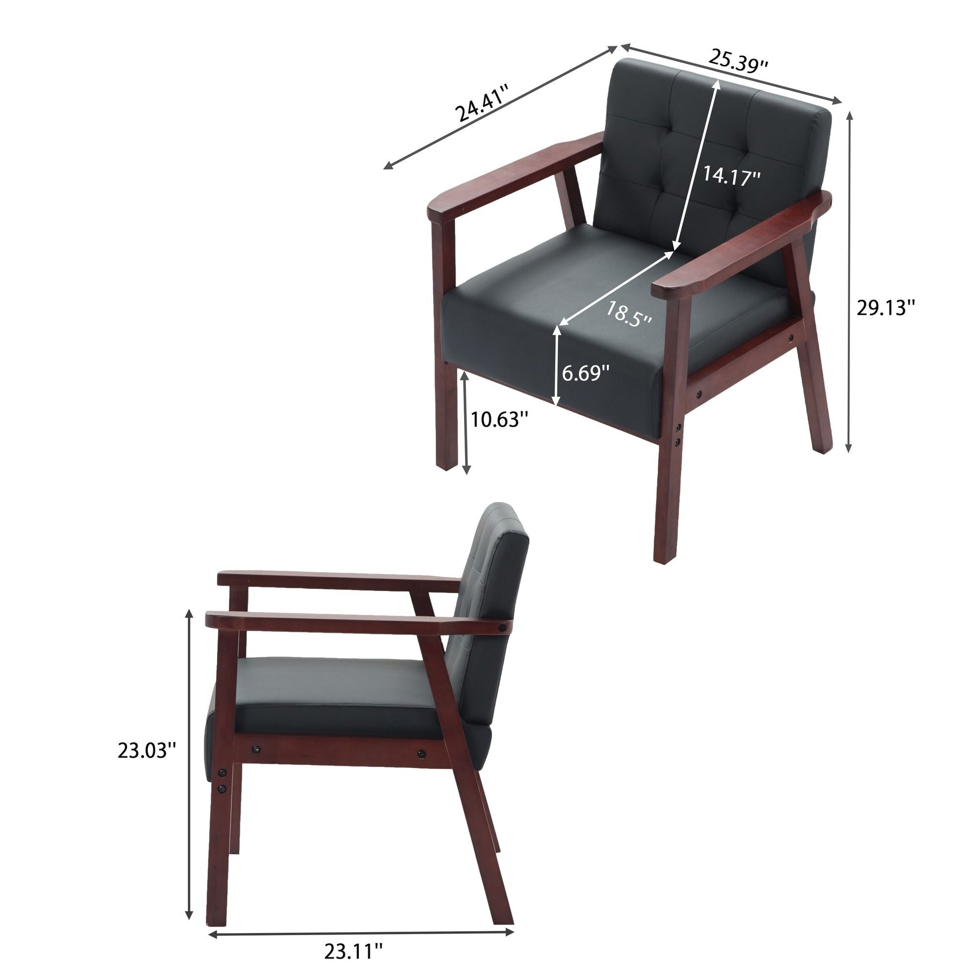 Wood Frame Accent Armchair New Era Fashion LLc
