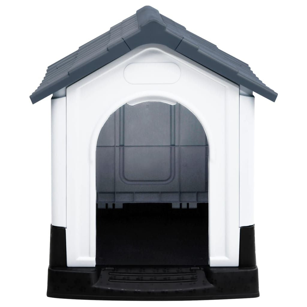 Dog House Grey, White, Black Polypropylene Small Durable New Era Fashion LLc