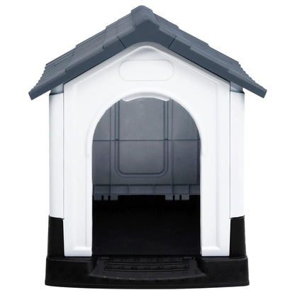 Dog House Grey, White, Black Polypropylene Small Durable New Era Fashion LLc