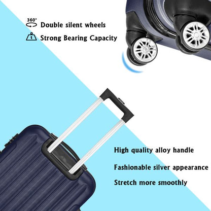 3-in-1 Multifunctional Large Capacity Traveling Storage Suitcase Luggage Set Navy Blue New Era Fashion LLc