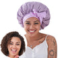 Silk Bonnet for Sleeping Women, Satin Hair Bonnet for Sleeping for Wavy Curly Natural Hair Women Men - Rose Red New Era Fashion LLc