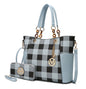 MKF Collection Bonita Checker Tote Handbag & Wallet Set Women by Mia K New Era Fashion LLc
