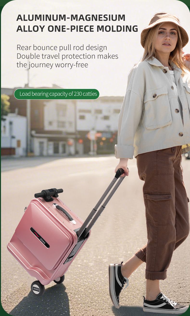 BEKE Smart Electric Luggage Rideable 20-inch With Electric Lifting Handles  App Control New Era Fashion LLc