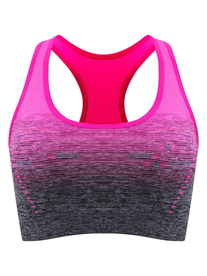 1pc/2pcs/3pcsMedium Support Two Tone Racer Back Sports Bra, Fitness Workout Running Yoga Bra New Era Fashion LLc