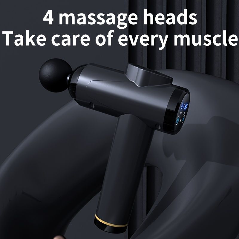 1pc High Frequency Massage Gun Professional Muscle Relaxation Fitness Relaxation Electric Massager With Portable Bag Therapy Fascia Gun New Era Fashion LLc