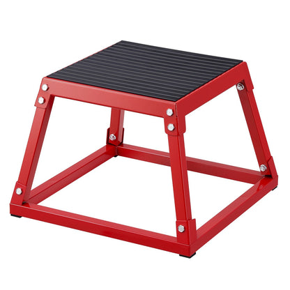 Plyometric Jump Box, 12 Inch Plyo Box, Steel Plyometric Platform and Jumping Agility Box, Anti-Slip Fitness Exercise Step Up Box for Home Gym Training, Conditioning Strength Training, Red New Era Fashion LLc