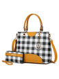 MKF Collection Gabriella Checkers Handbag with Wallet by Mia k New Era Fashion LLc