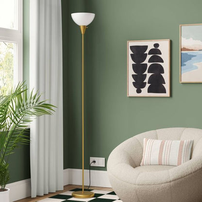Torchiere Floor Lamp Black Minimalist Standing Light with 3-Way Switch Light Bulbs Not Included New Era Fashion LLc