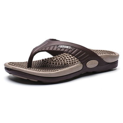 Men's flip-flops; breathable beach shoes; massage soles; men's sandals New Era Fashion LLc