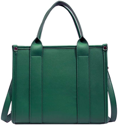 Roecytu PU Tote Bag for Women Simple Large-capacity Tote Bag Crossbody Tote Bag Messenger bag Handbag Zipper Fashion Tote Bag New Era Fashion LLc