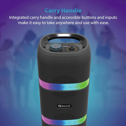 IQ Sound 2 x 4-Inch Portable Bluetooth TWS LED Speaker New Era Fashion LLc