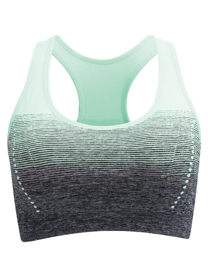 1pc/2pcs/3pcsMedium Support Two Tone Racer Back Sports Bra, Fitness Workout Running Yoga Bra New Era Fashion LLc