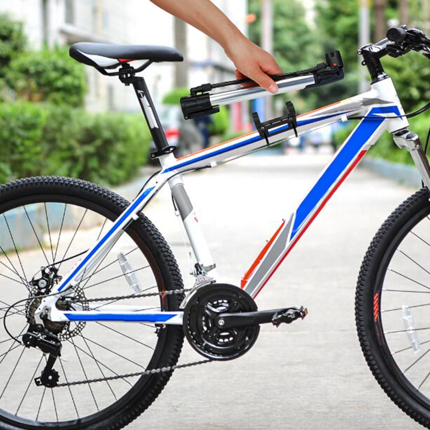 Mini Bike Pump Portable Bicycle Tire Inflator Ball Air Pump w/ Mount Frame For Mountain Road Bike New Era Fashion LLc