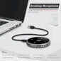 360 Degree Omnidirectional Radio Microphone Touch Control Video Conferencing Interface Microphone Recording Speech With Speaker USB Notebook Used For Laptop Recording Conferences New Era Fashion LLc