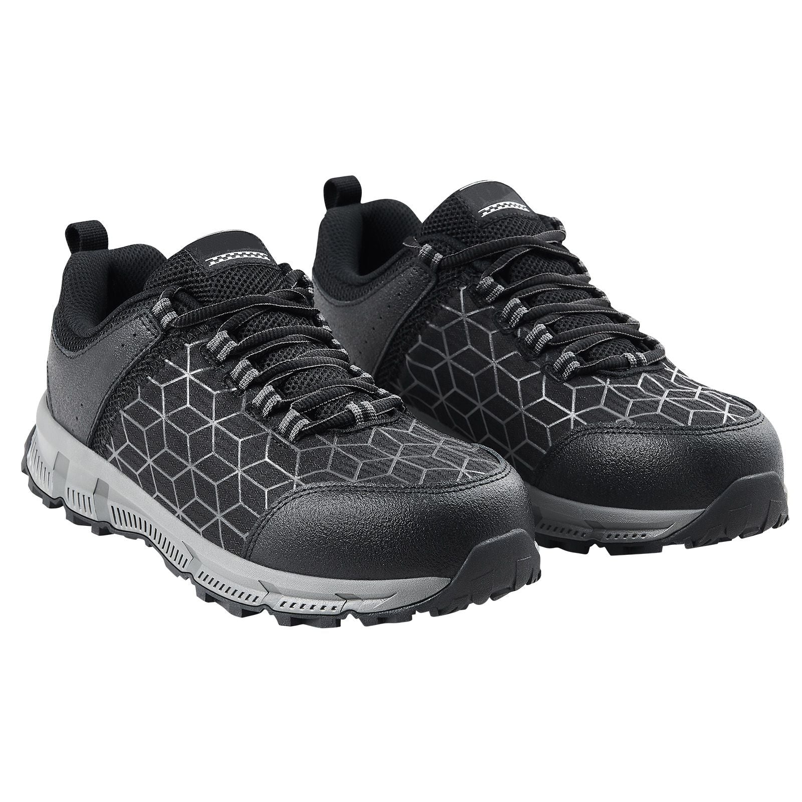 Steel Toe Shoes for Men, US Size 8.5 Wide, Men's Cushion Sport Safety Toe Athletic Work Shoe, Indestructible Safety Sneakers Lightweight,Breathable Industry Construction Work Shoes, Black New Era Fashion LLc