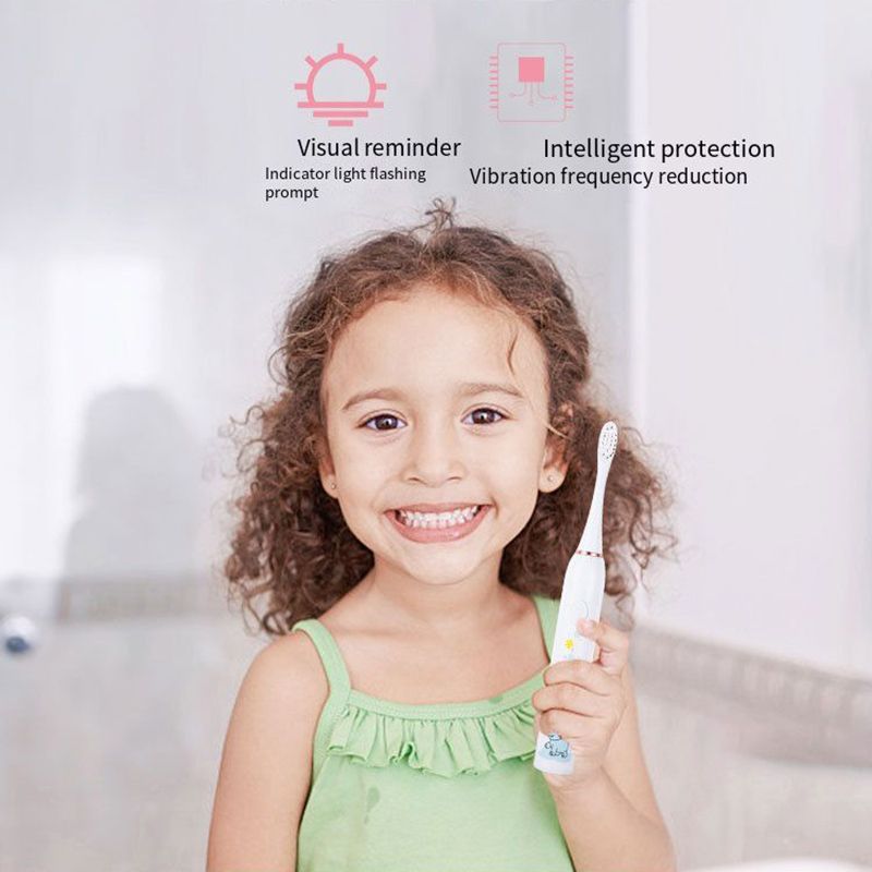 Sonic Children's Electric Toothbrush Kids 3 To 15 Years Old Oral Care Cartoon Animal Pattern Elephant USB Charging Tooth Brush New Era Fashion LLc